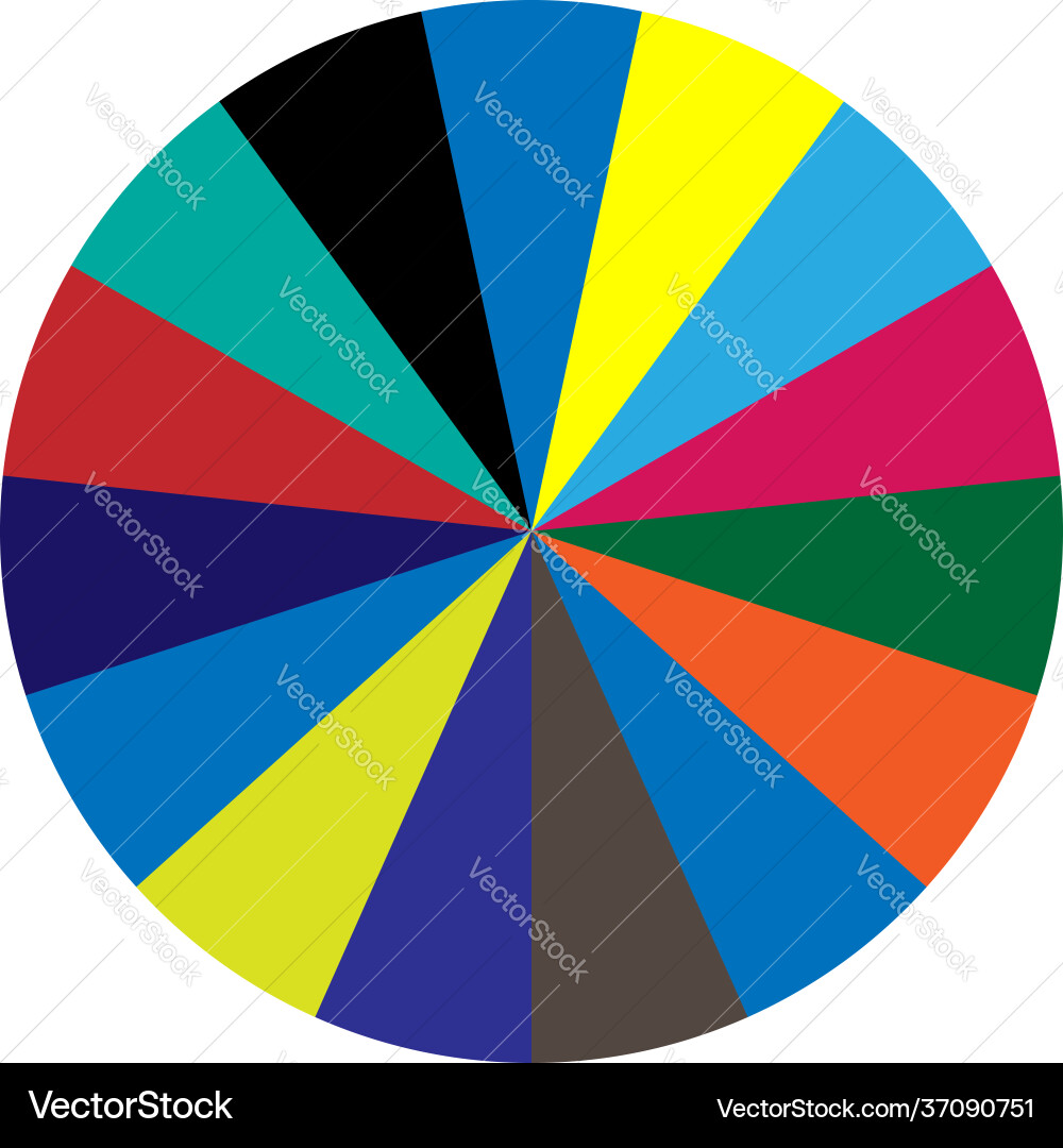 Segmented circle pie graph chart infographics Segmented circle pie graph chart infographics Vector Image