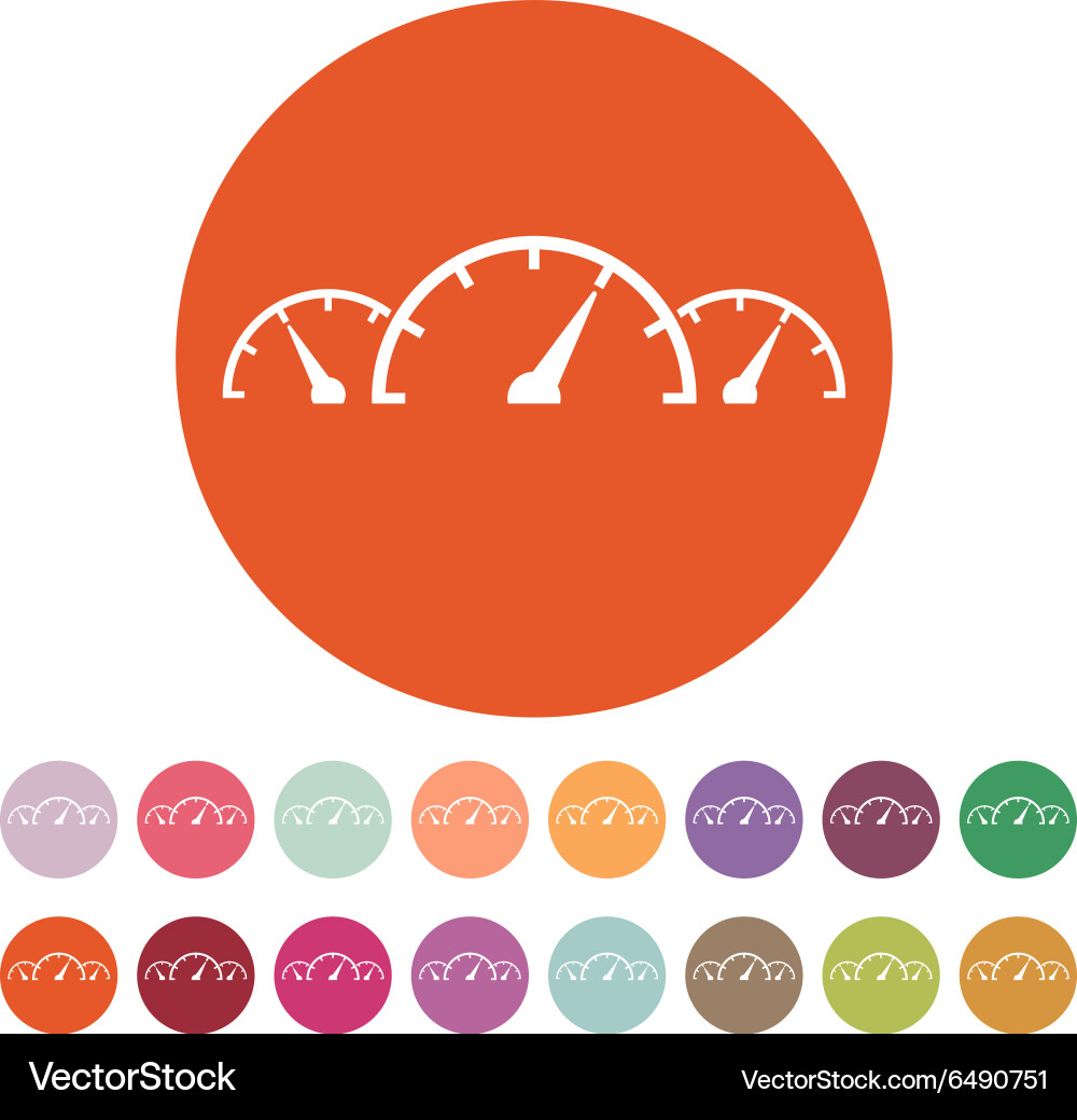 Tachometer speedometer and indicator icon vector image