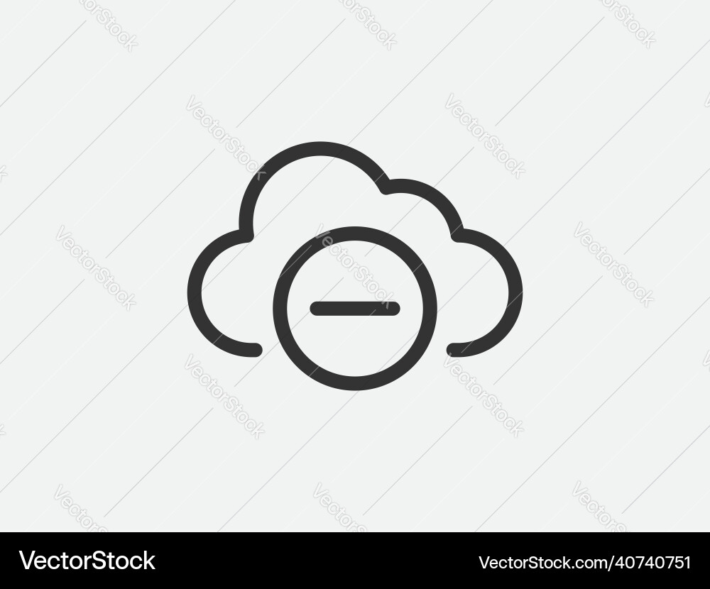 Technology icon cloud computing connection big Vector Image