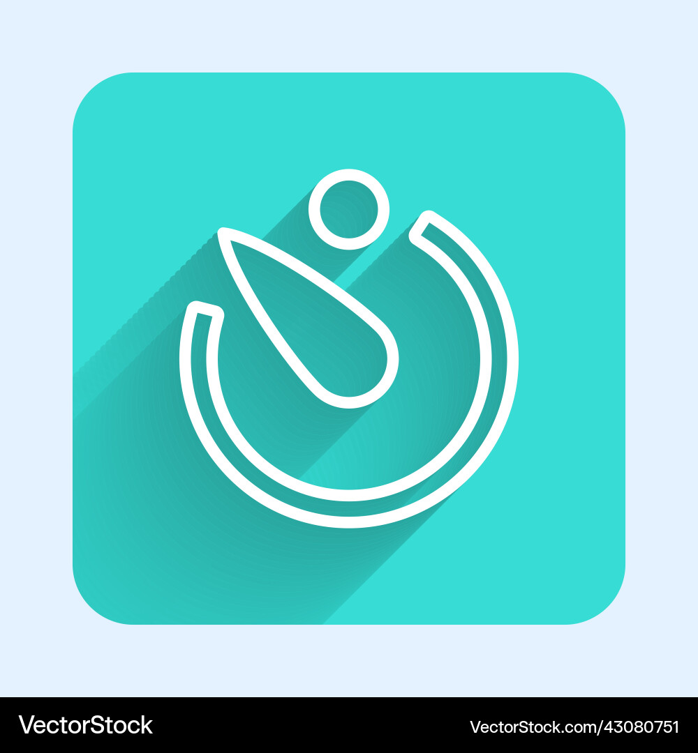 White line camera timer icon isolated with long White line camera timer icon isolated with long Vector Image