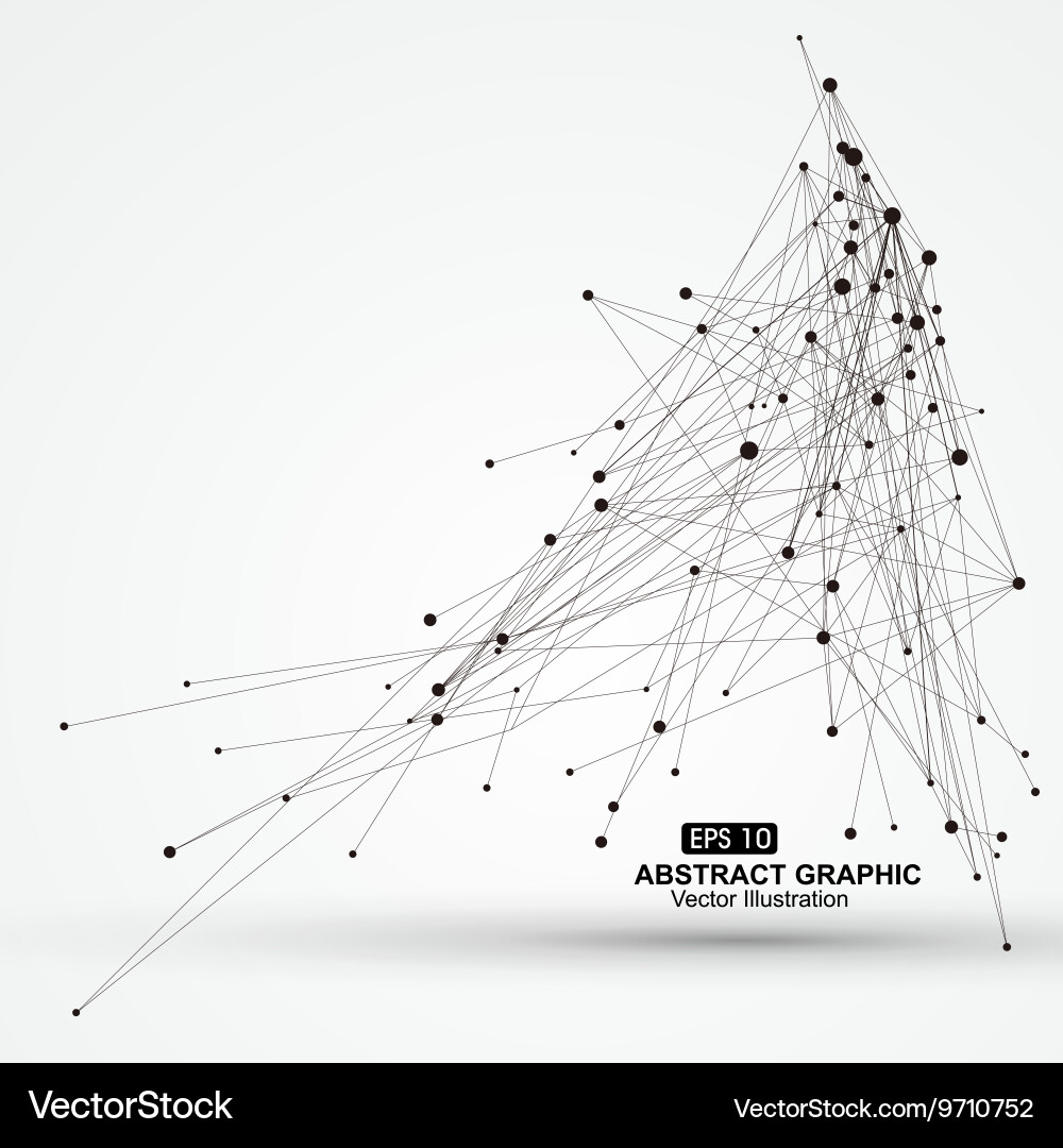 Abstract Network of Dots and Lines vector image