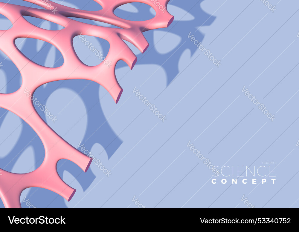 Artificial biologic fiber background with abstract Vector Image