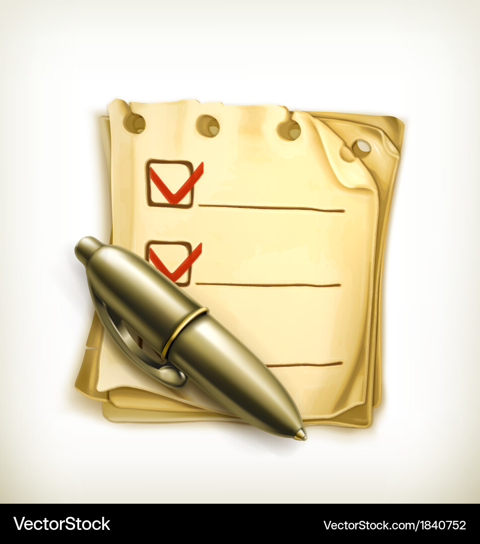 Checkliste Icon Vektorbild