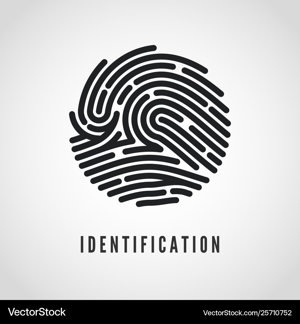 Circle fingerprint icon design for application Vector Image