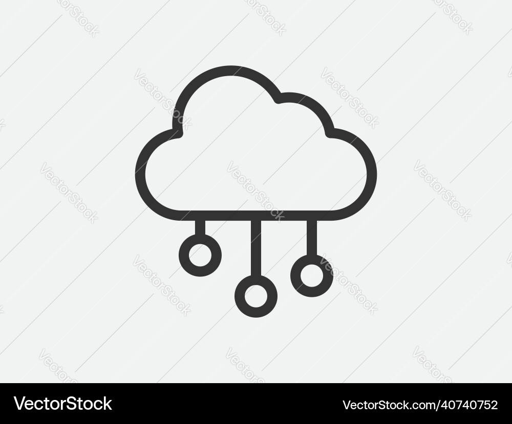 Cloud Computing Icon - Connection vector image