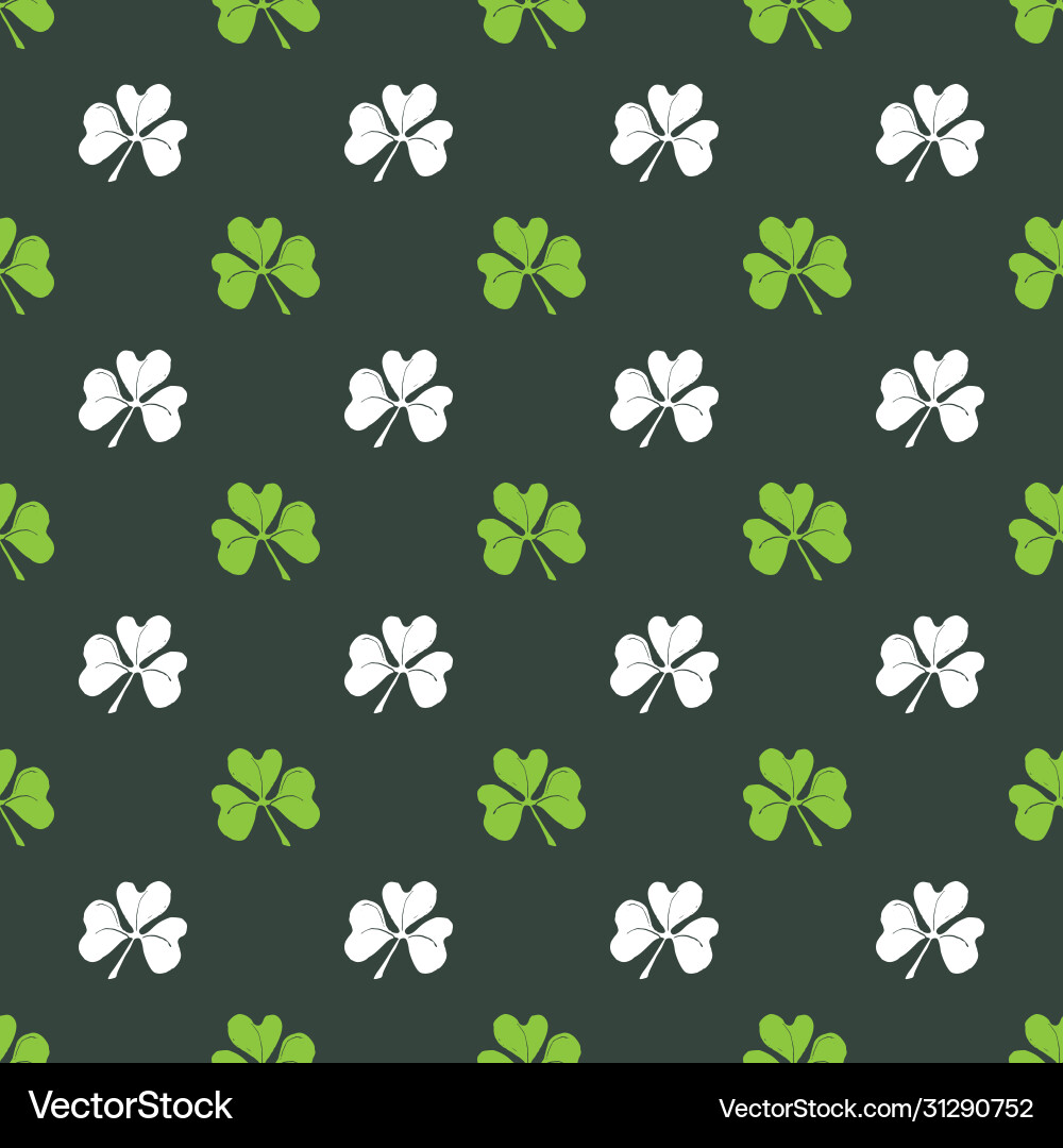 Clover Blatt nahtlose Muster Hand gezogen Doodle Clover Blatt nahtlose Muster Hand gezogen Doodle vektorbild