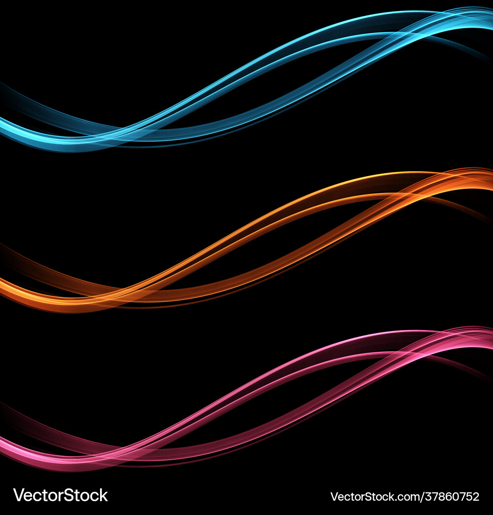 Colorful Flowing Wave Lines vector image