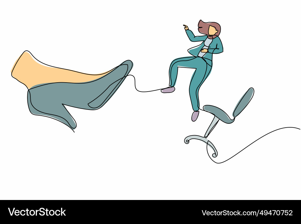 Continuous one line drawing unlucky small Continuous one line drawing unlucky small vector image