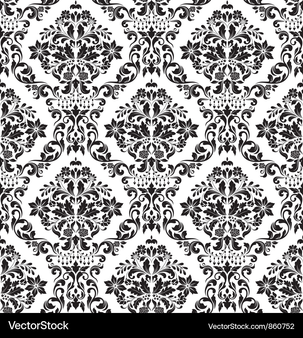 Damask seamless pattern vector image