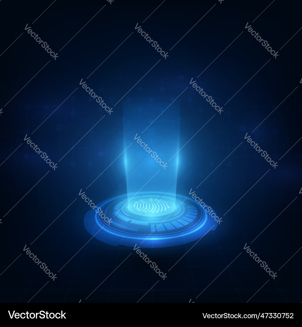 Fingerprint Security System vector image