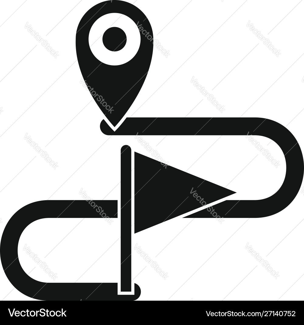Finish race route icon simple style Finish race route icon simple style vector image