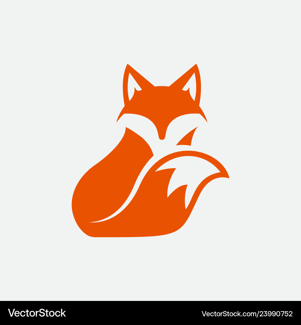 Fox Logo Emblem vector image