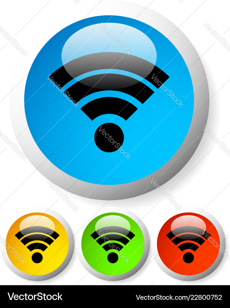 Glossy signal buttons Glossy signal buttons vector image