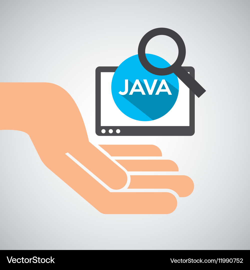 Hand optimization technology java web vector image