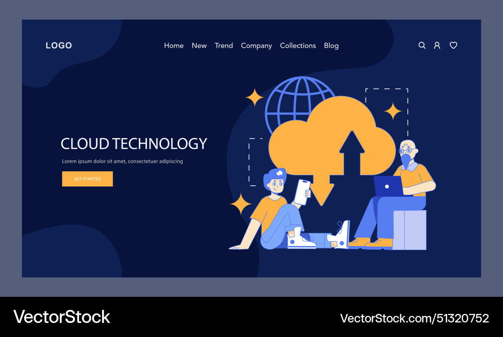 Hyperconnectivity flat Royalty Free Vector Image