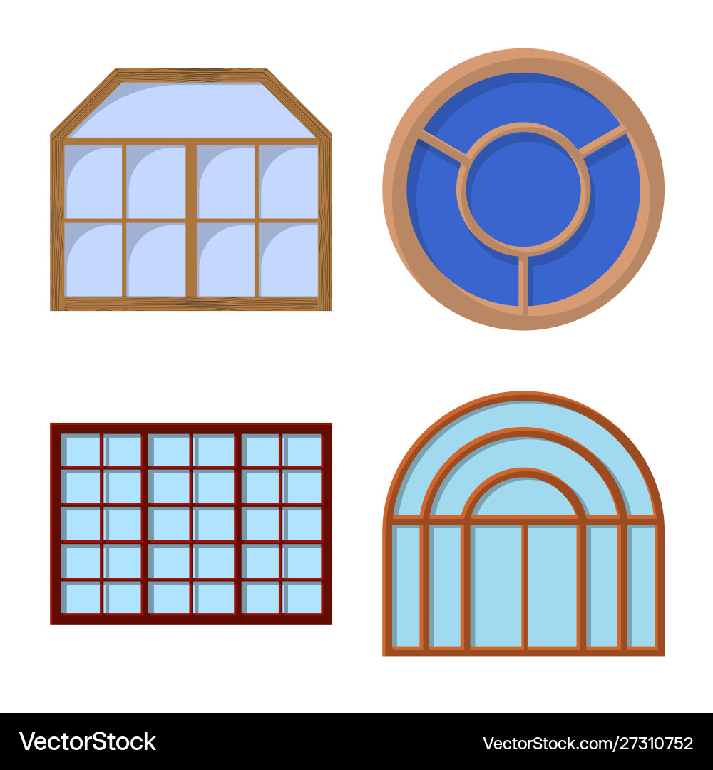 Isolated object door and front icon set vector image