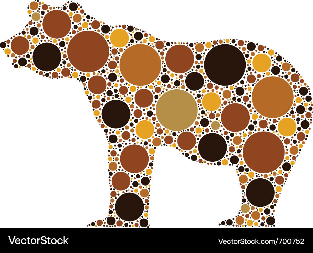 Isolierte Bärensilhouette Vektorbild