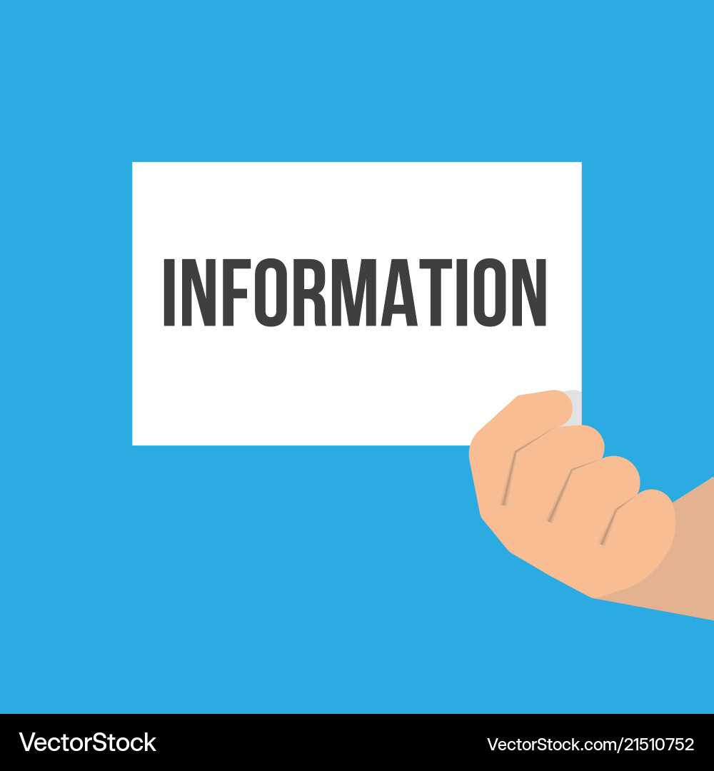 Man showing paper information text Vector Image