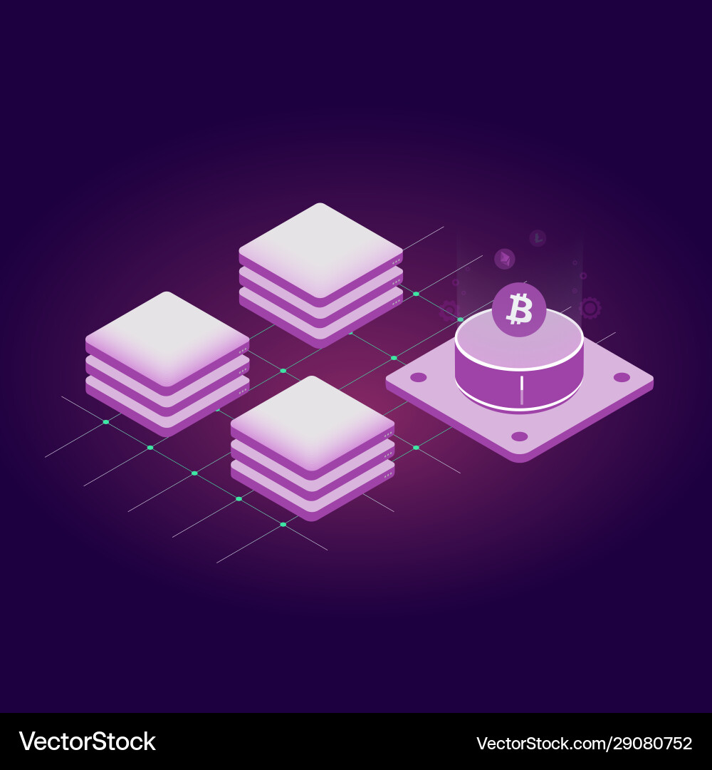 Modern Blockchain Technology Icon vector image