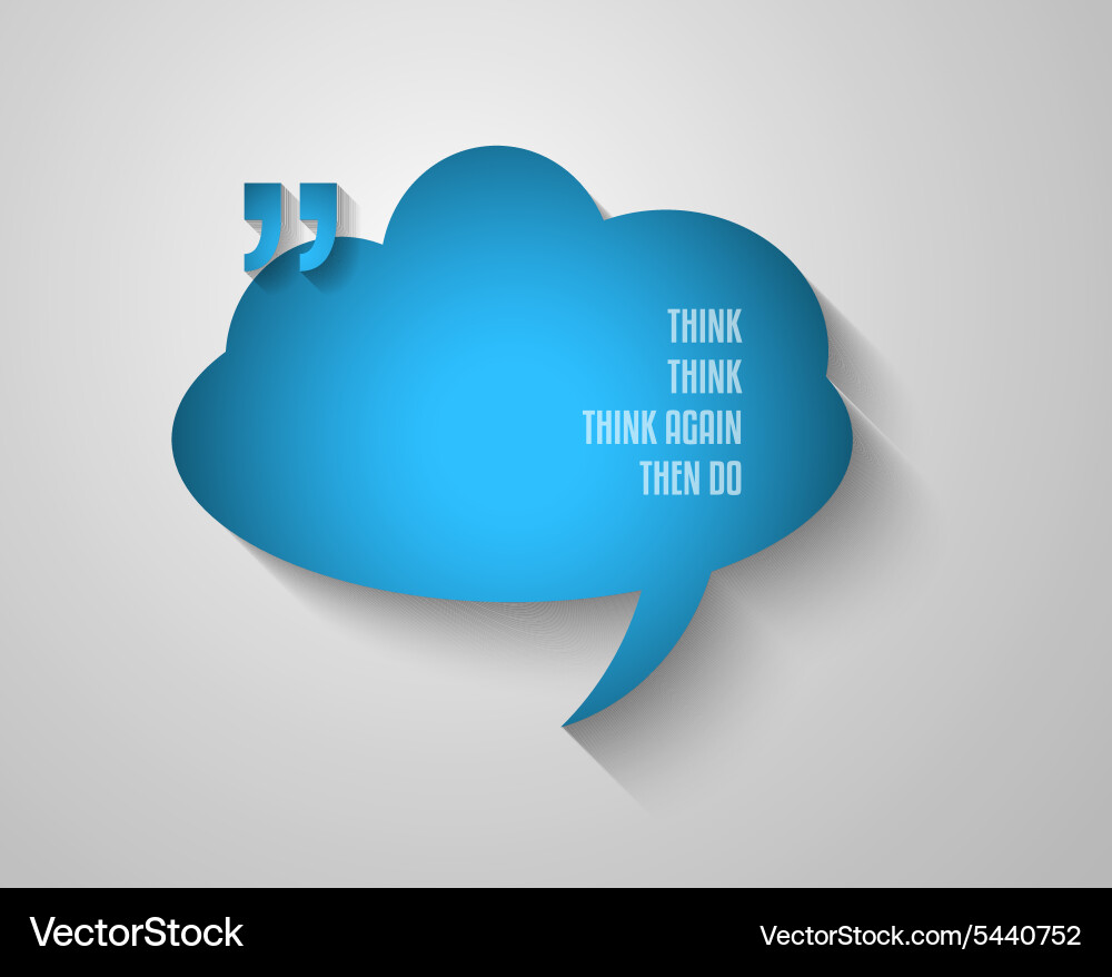 Quotation mark frame with flat style and space Vector Image