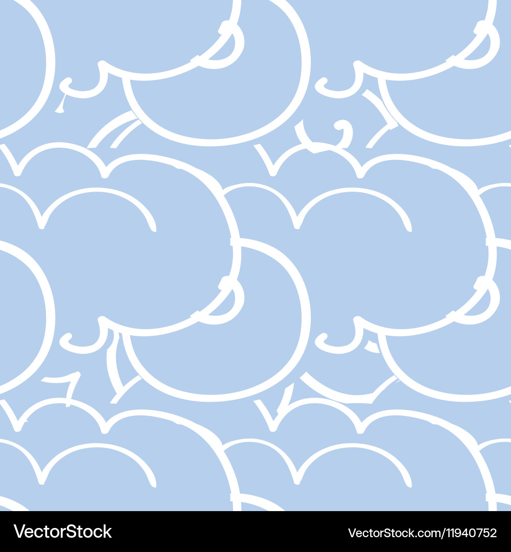 Seamless pattern with clouds vector image