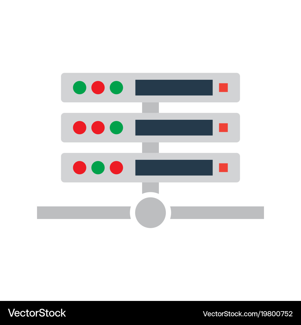 Server icon isolated on white background Vector Image
