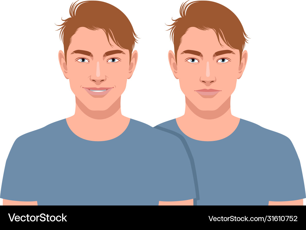 Set two man Set two man vector image