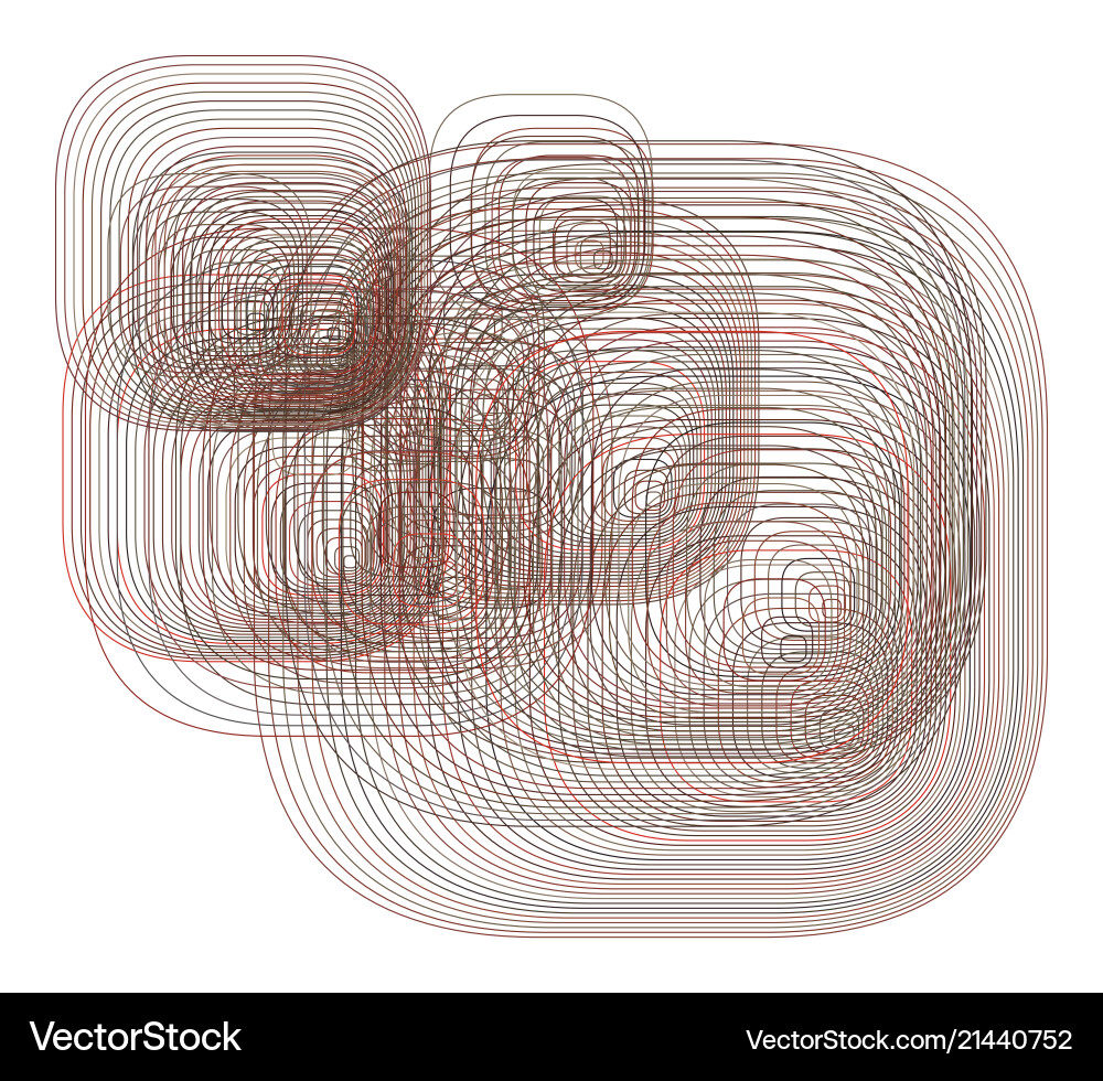 Shape of rounded rectangle abstract geometric vector image