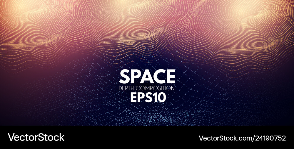 Shining Dynamic Waves Background vector image