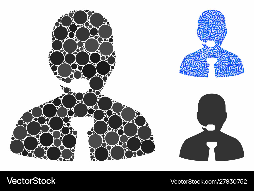 Support operator composition icon circles Support operator composition icon circles vector image
