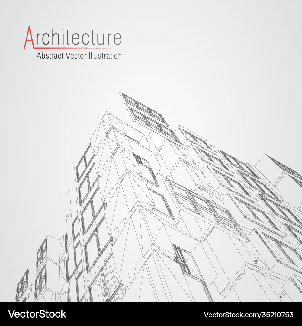 Architecture line background building Architecture line background building vector image