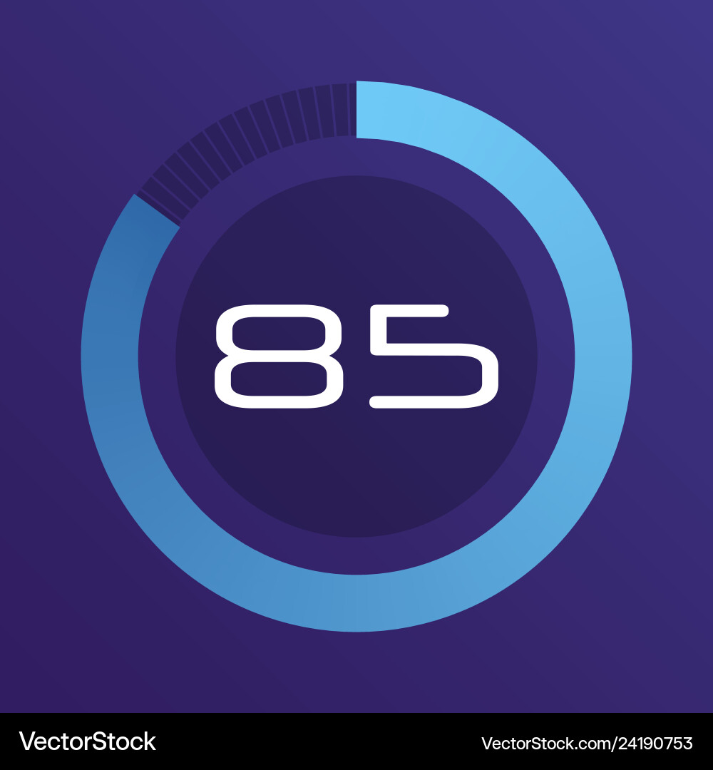 Circular interval timer Circular interval timer vector image