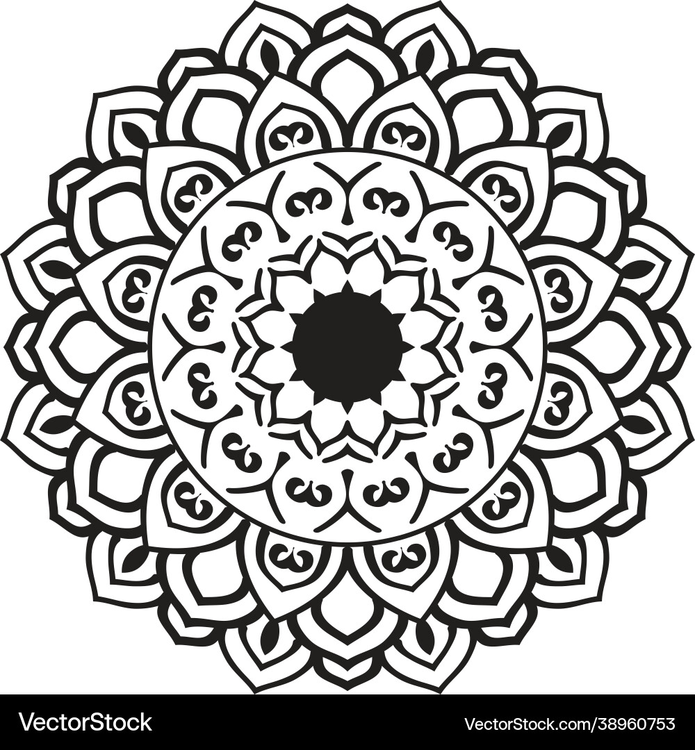 Circular pattern in form a mandala vector image