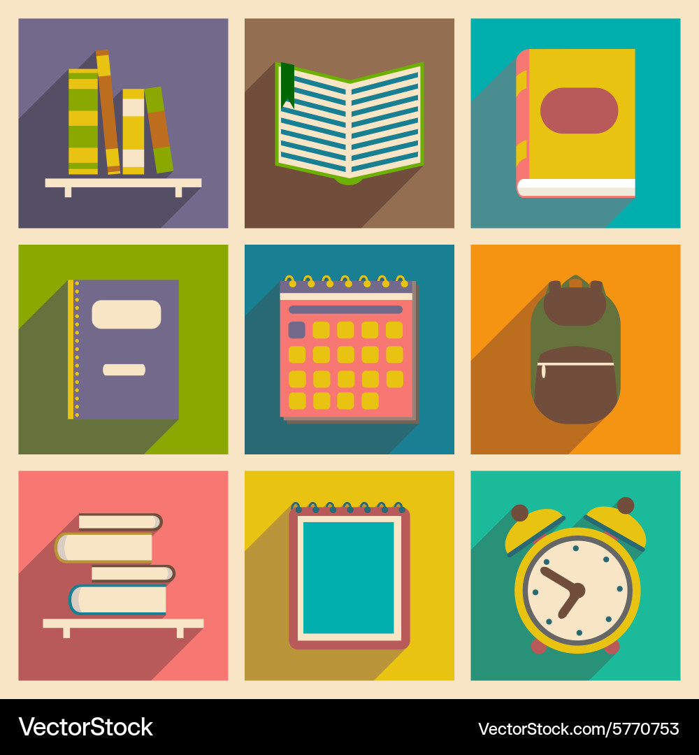 Flat with shadow concept and mobile application Vector Image