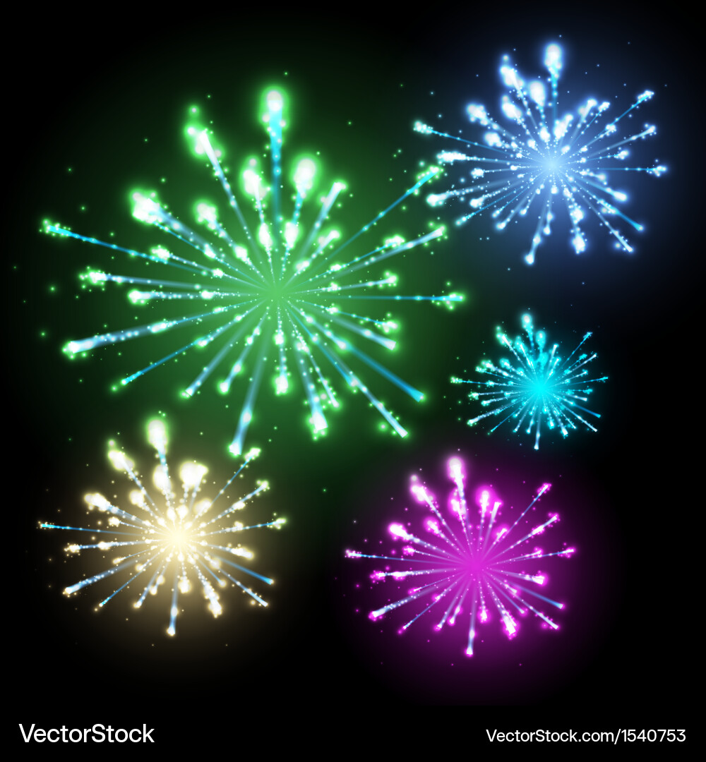 Holiday firework Royalty Free Vector Image - VectorStock