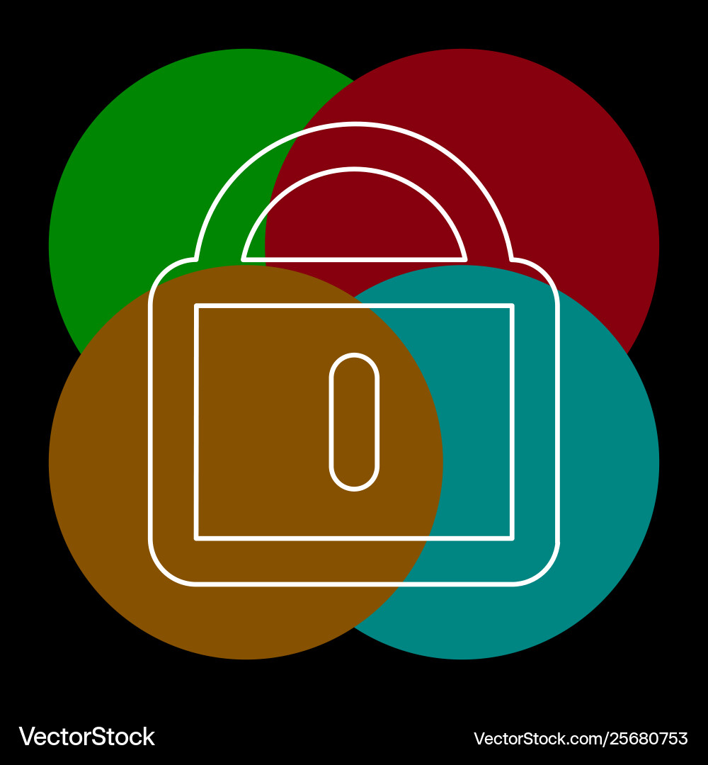 Smart lock concept line icon element Vector Image