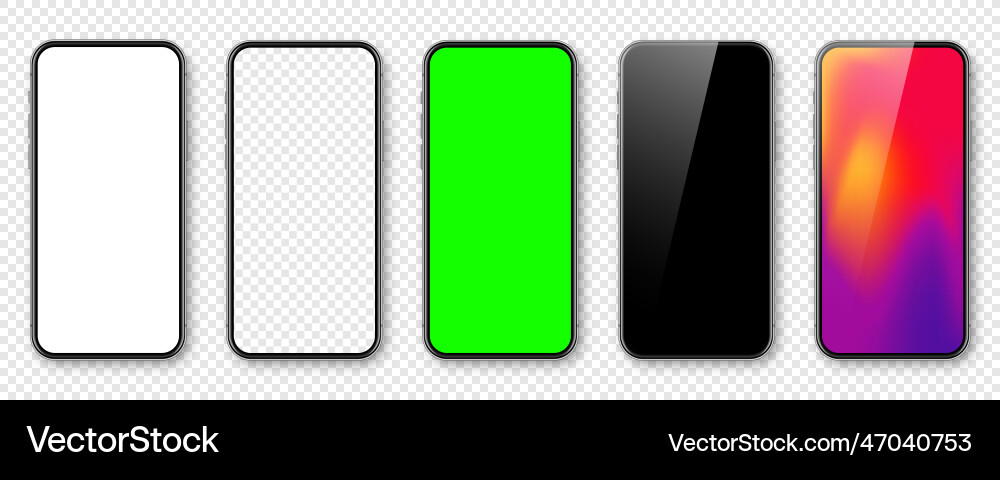 Smartphone with blank touch screen and abstract Smartphone with blank touch screen and abstract vector image