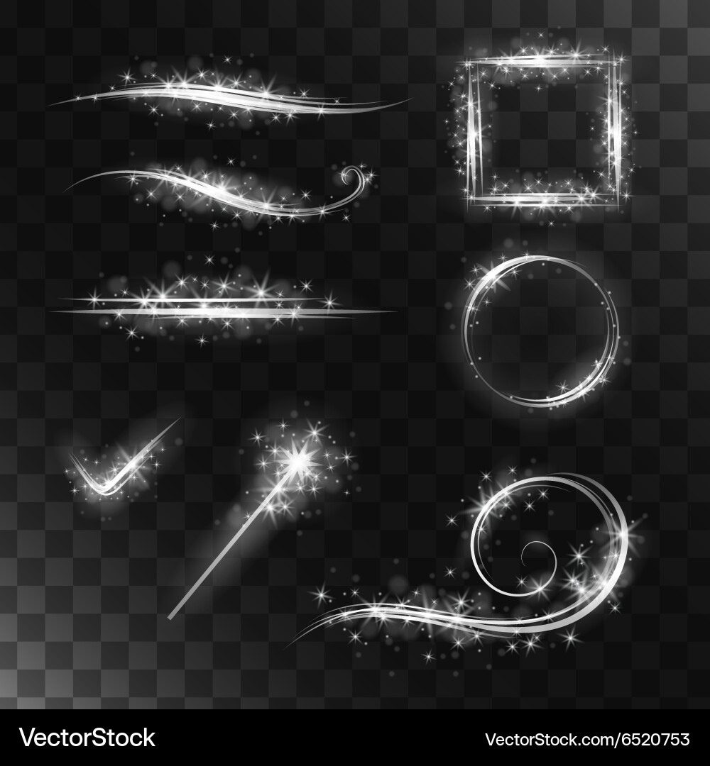 Sparkling Magic Elements vector image