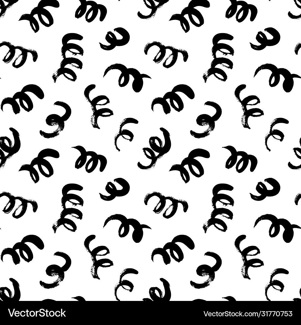 Swirls & Curls Pattern vector image