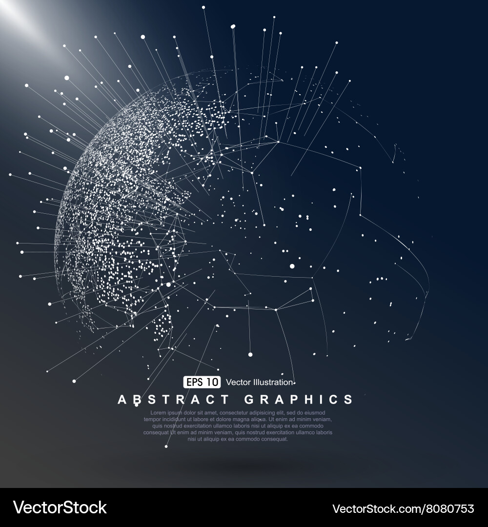 World map point line composition representing vector image