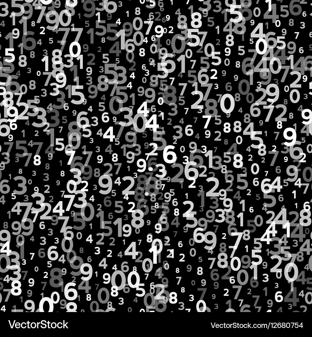 Abstract Number Pattern Background vector image