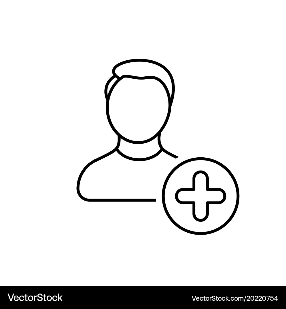 Account add create man new profile user icon vector image