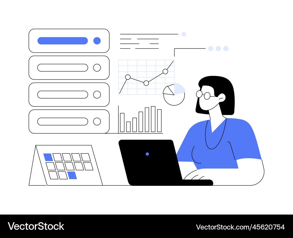 Analytics and data science abstract concept Vector Image
