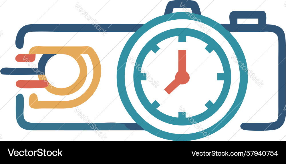 Camera Self-Timer Icon Vector Image
