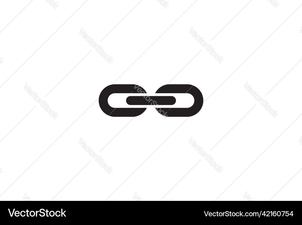 Chain link icon connection sign linked interface vector image
