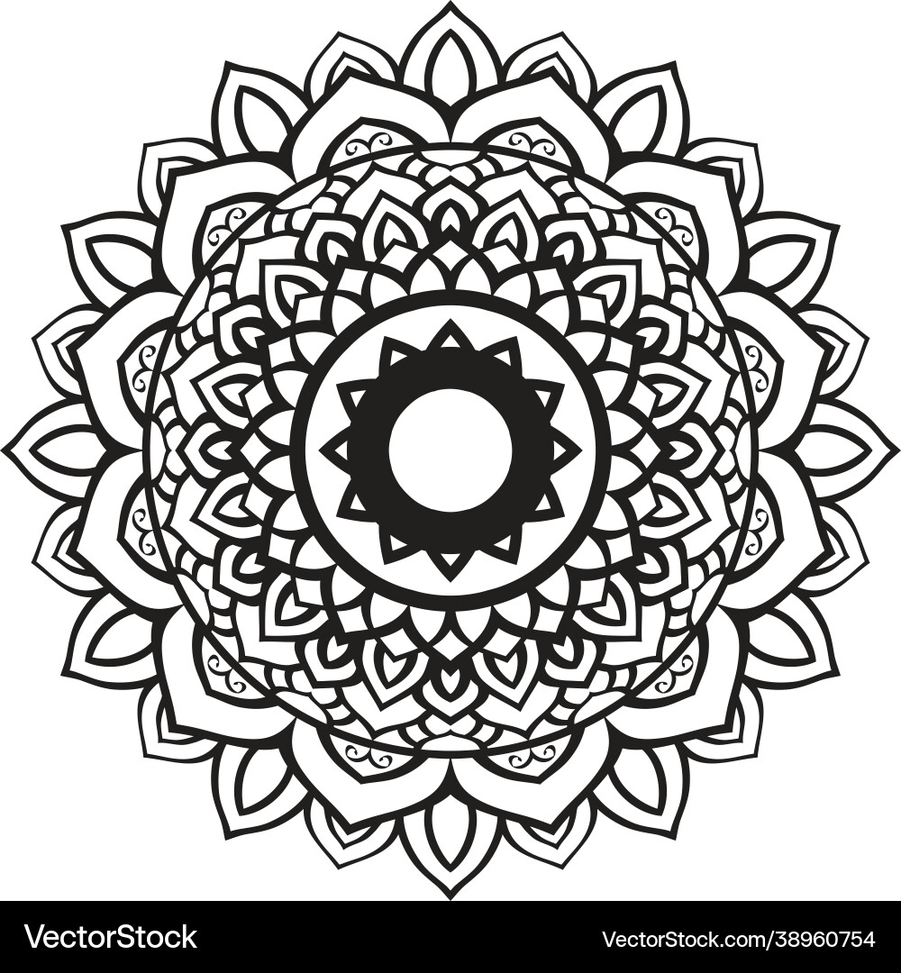Circular pattern in form a mandala vector image