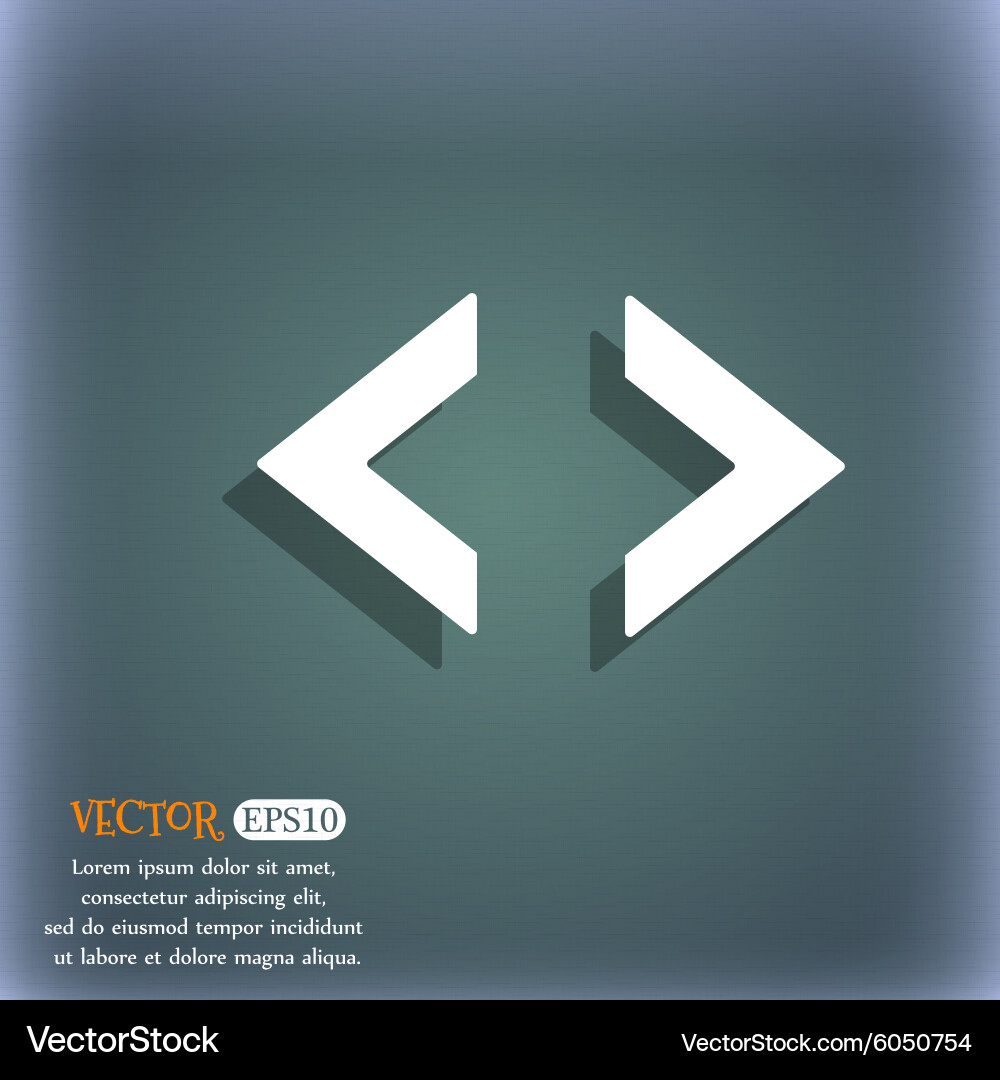 Code sign icon programmer symbol on the blue-green Vector Image