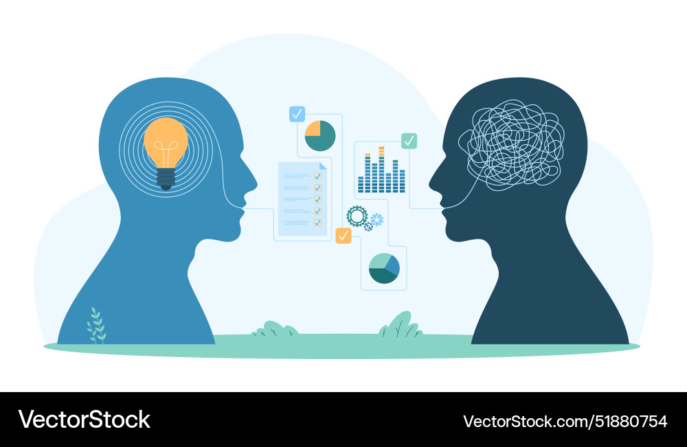 Creative communication and problem-solving Creative communication and problem-solving vector image