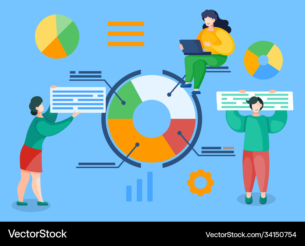 Data analysis diagram scheme for website Data analysis diagram scheme for website vector image