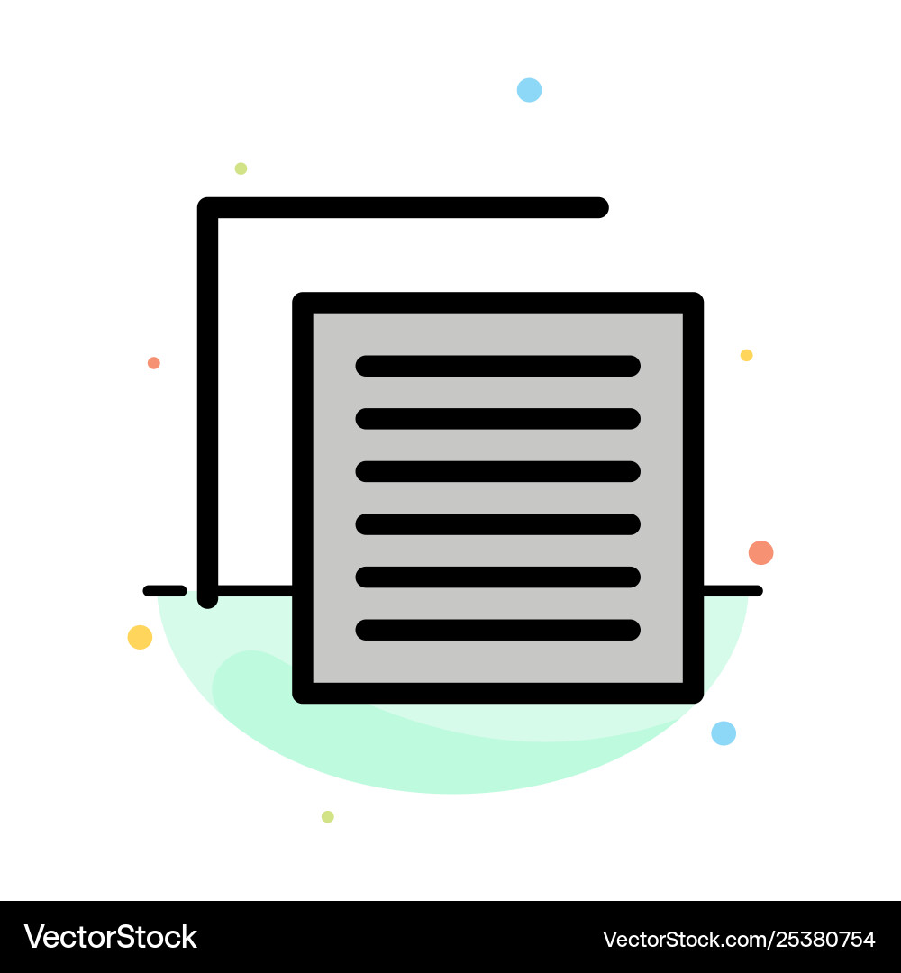 Document file user interface abstract flat color vector image